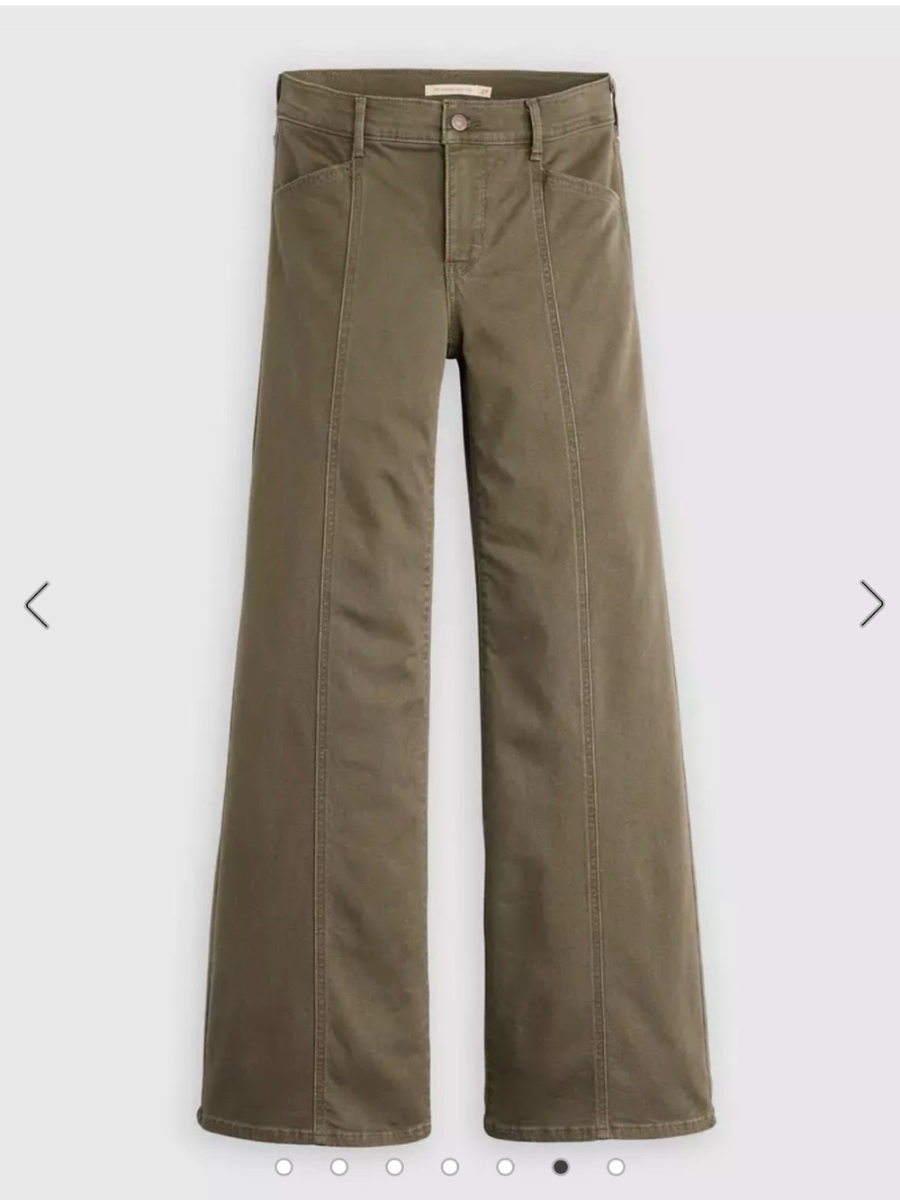 Levi's 318 Shaping Wide Leg Pants in canteen brown